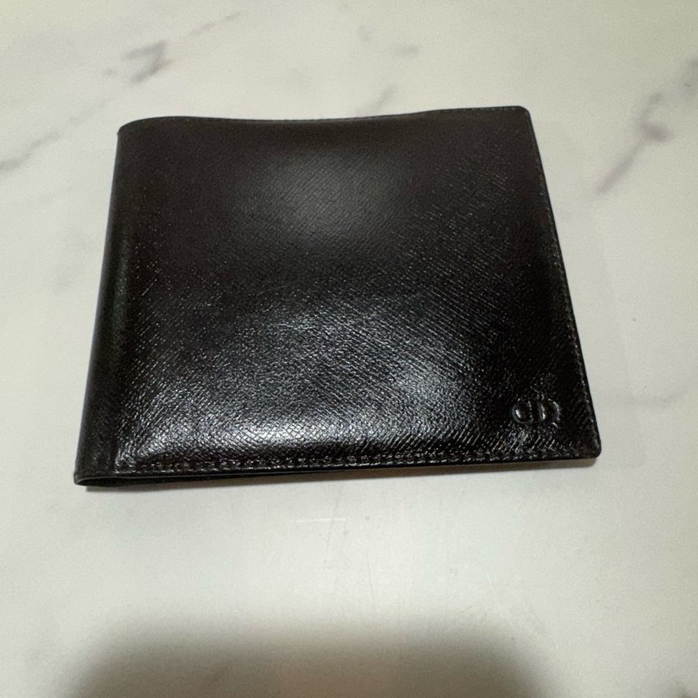 Christian Dior Men’s Bifold Wallet Dark Brown Calfskin Leather